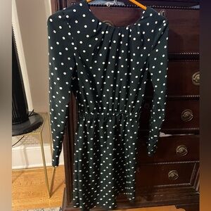 H&M Green and white polka dot dress 
Gently used